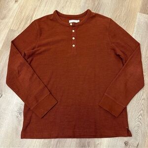 Goodfellow & Co Rust Long Sleeve Knit Top size L